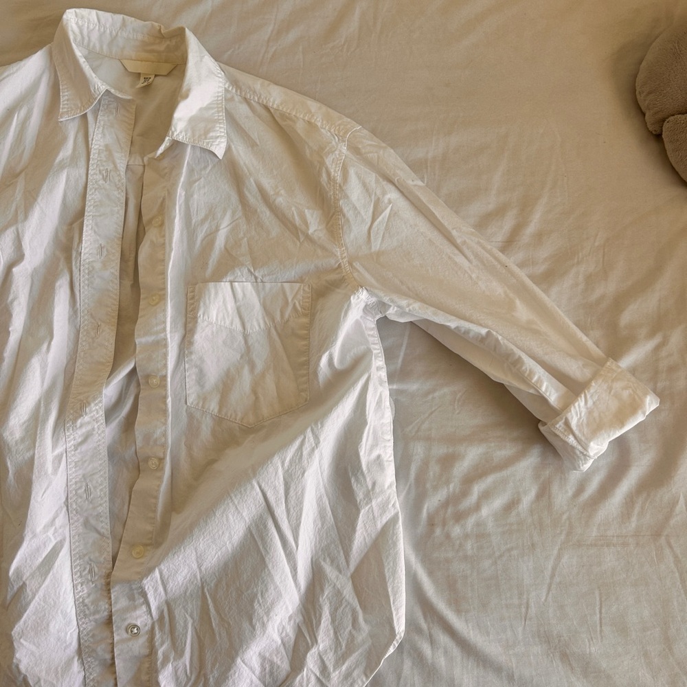 Classic White Button-Up Shirt
